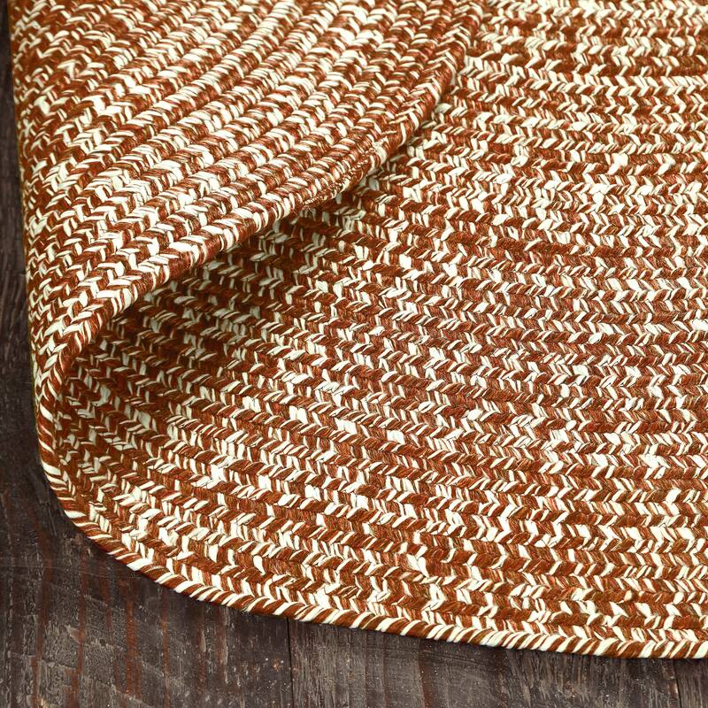 Superior Modern Rustic Bohemian Reversible Multi-Tone Braided Indoor Outdoor Area Rug