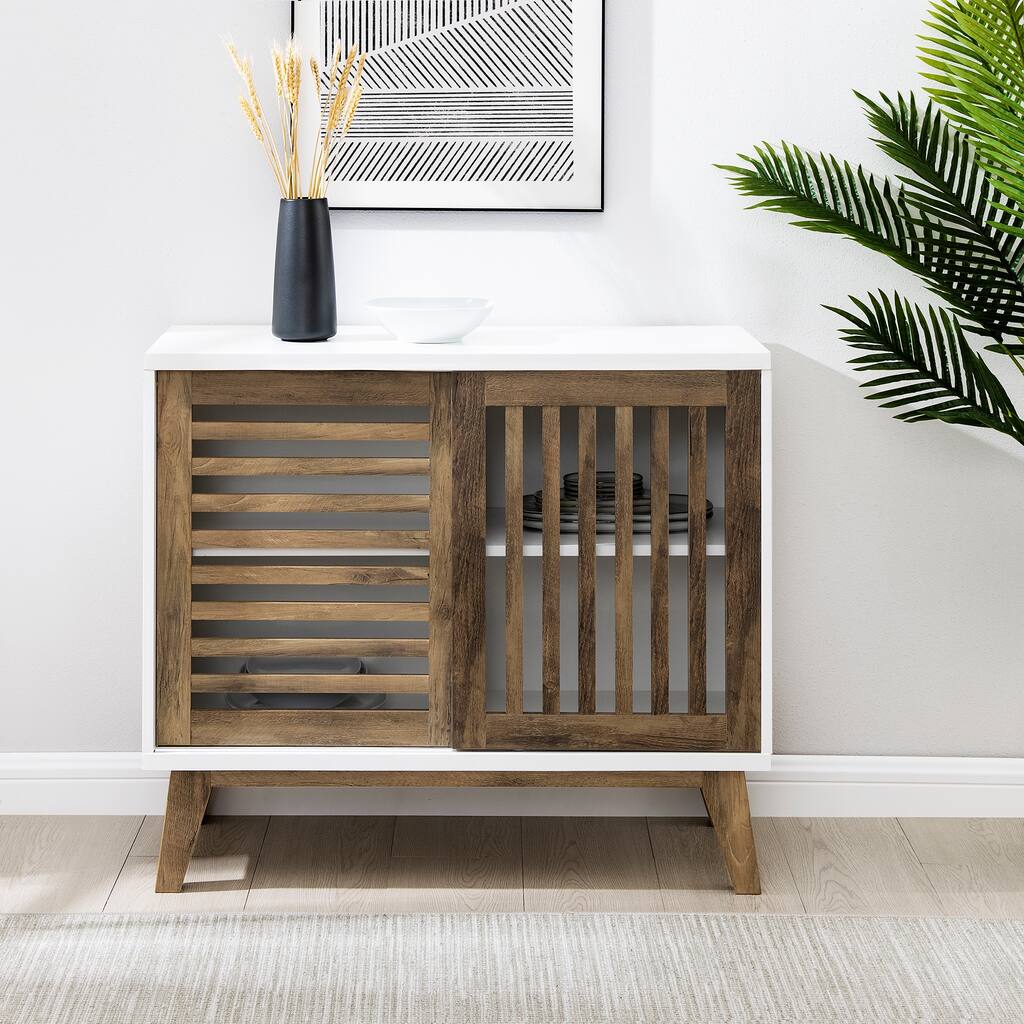 Walker Edison Saltor 36-inch Slat Door Cabinet