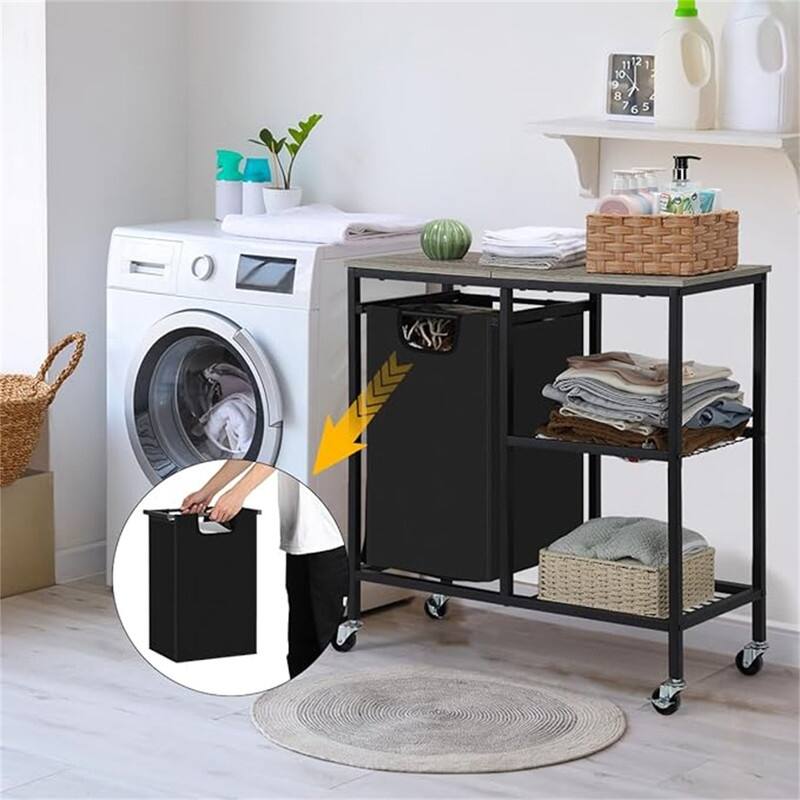 Laundry Sorter with Three Shelf - 29"L x 11.9"W x 30"H