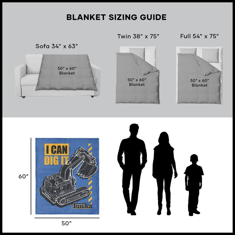 Hasbro Tonka Silk Touch Throw Blanket