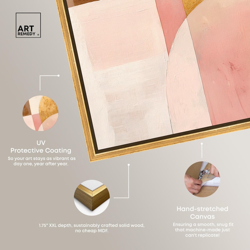 Rose Quartz and Sand I Canvas by Art Remedy