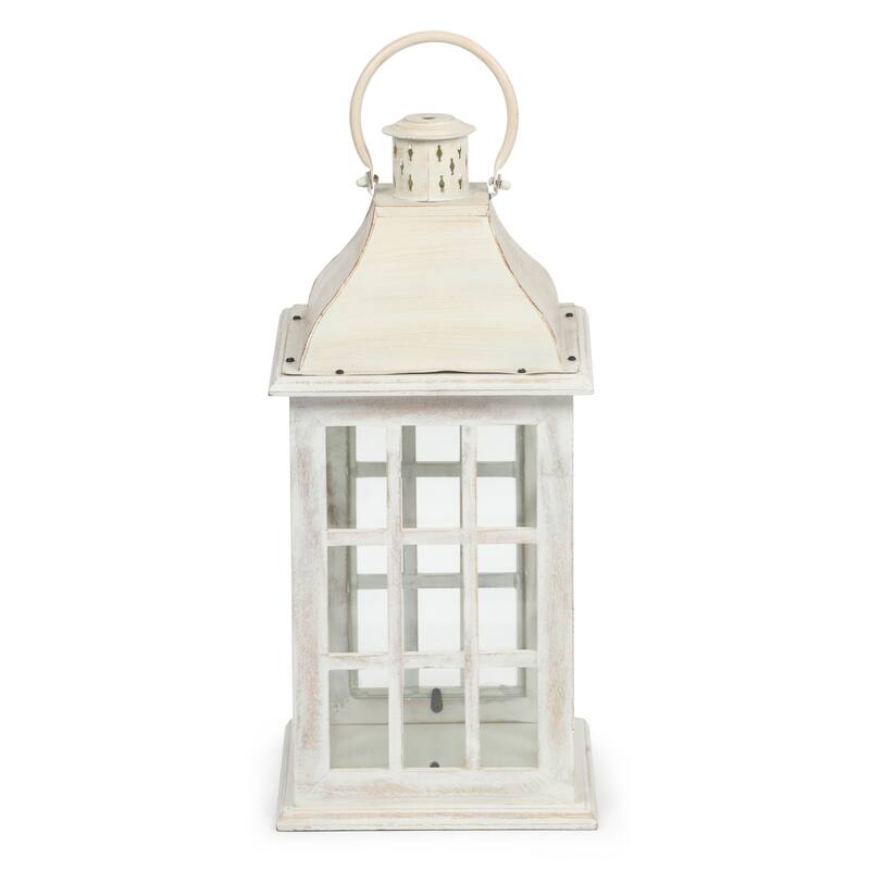 Hooven Indoor Mango Wood Handcrafted Decorative Lantern by Christopher