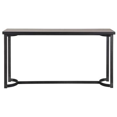 62" Gray and Brown Contemporary Rectangular Console Table