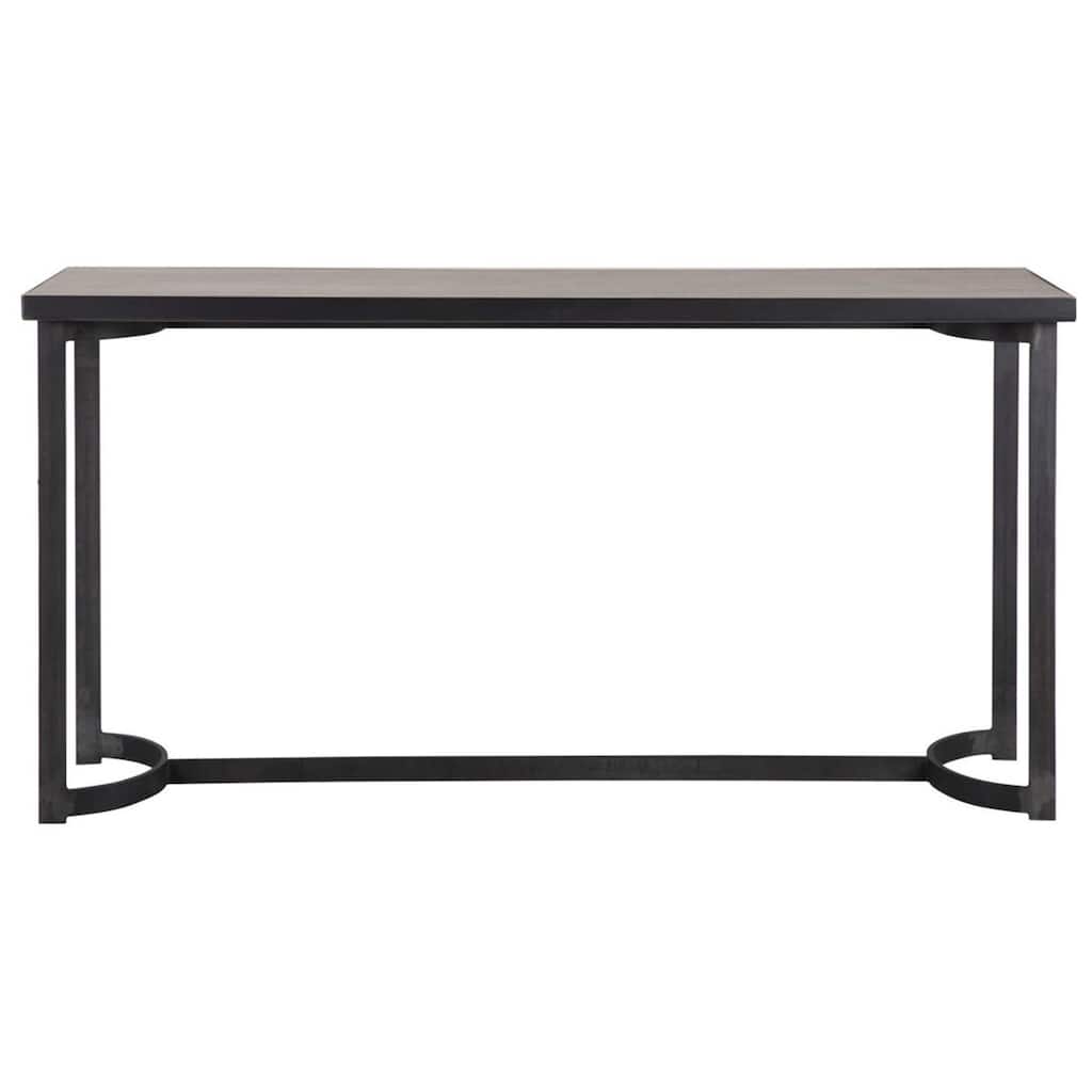 62" Gray and Brown Contemporary Rectangular Console Table