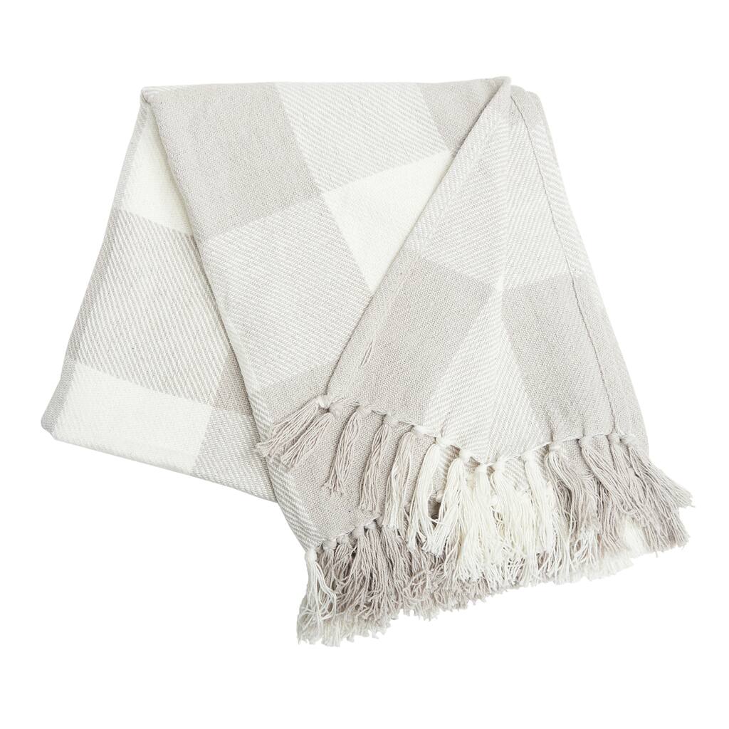 Franklin Pebble Gingham Check Throw Blanket