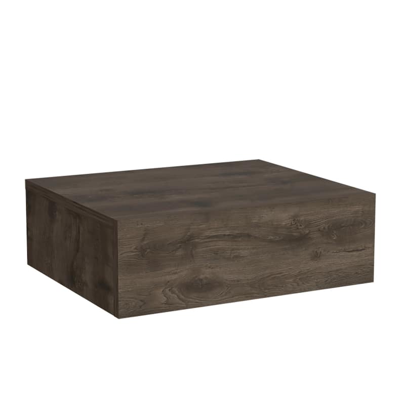 HomeRoots 5" Brown One Drawer Faux Wood Floating Nightstand