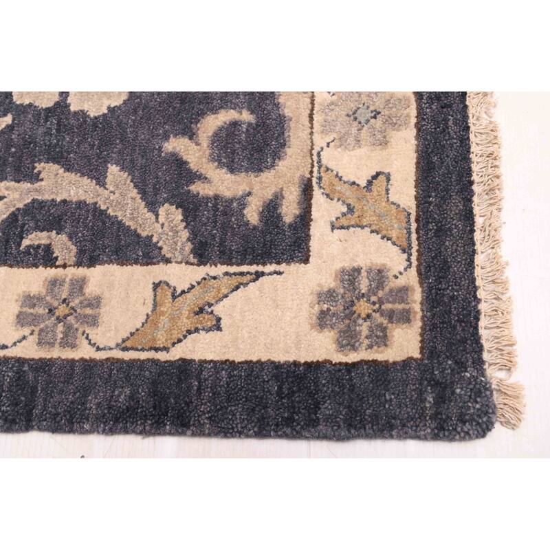 ECARPETGALLERY Hand-knotted Jamshidpour Dark Navy Wool Rug - 9'6 x 13'3