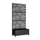 preview thumbnail 105 of 103, 72 in Metal Movable Planter Box with Trellis Privacy Screen Lockable Wheels