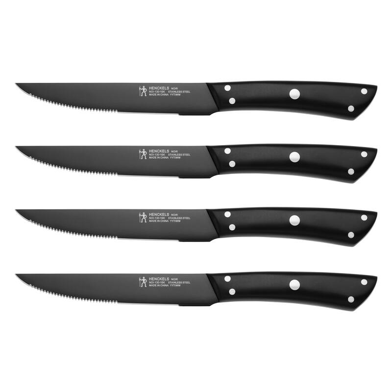 Henckels Noir 4-pc Steak Knife Set - Black - Black - 4 Piece - 4-pc