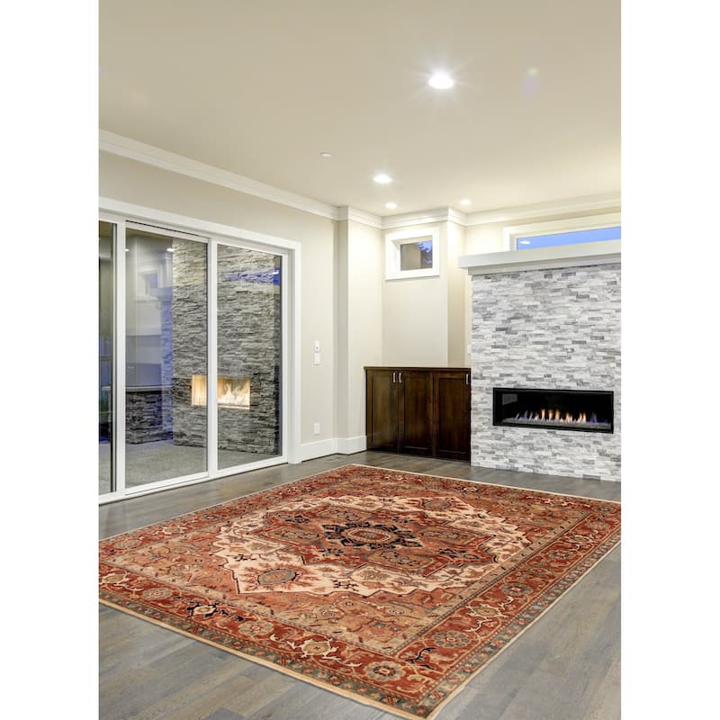ECARPETGALLERY Hand-knotted Jules Sultane Ivory Wool Rug - 7'10 x 9'9