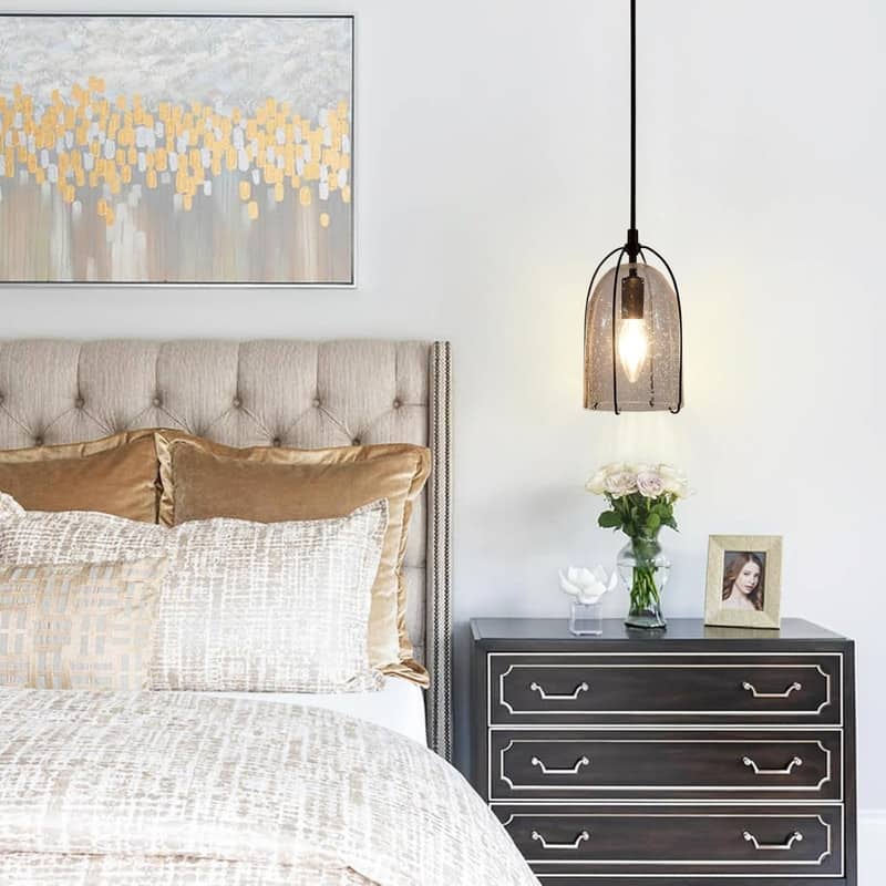 Farmhouse light bulbs black hanging light glass, metal pendant light