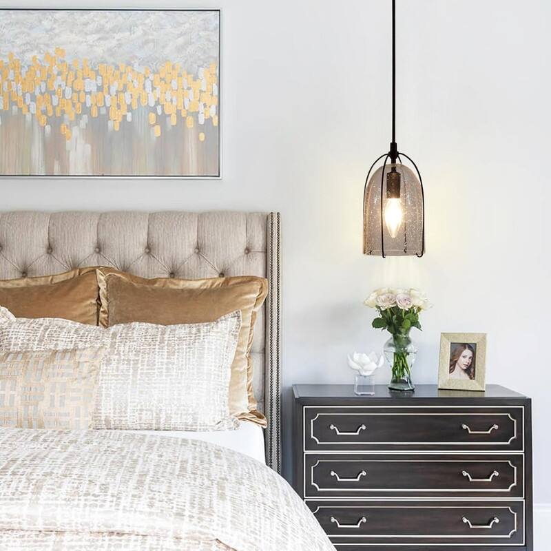 Farmhouse light bulbs black hanging light glass, metal pendant light