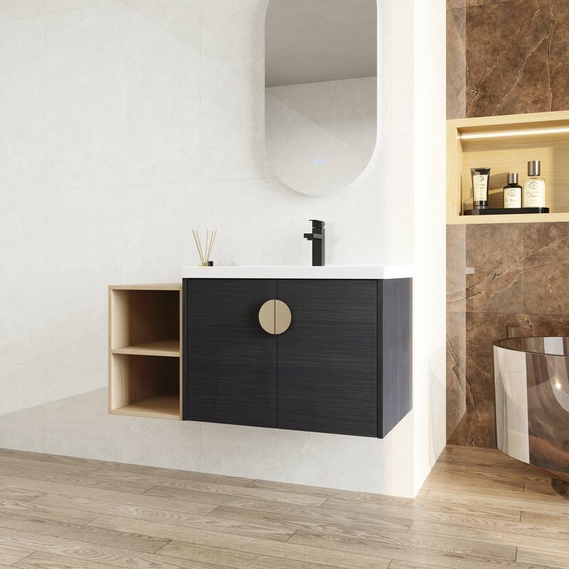 Topcraft Wall-Mounted Bathroom Vanity With Sink