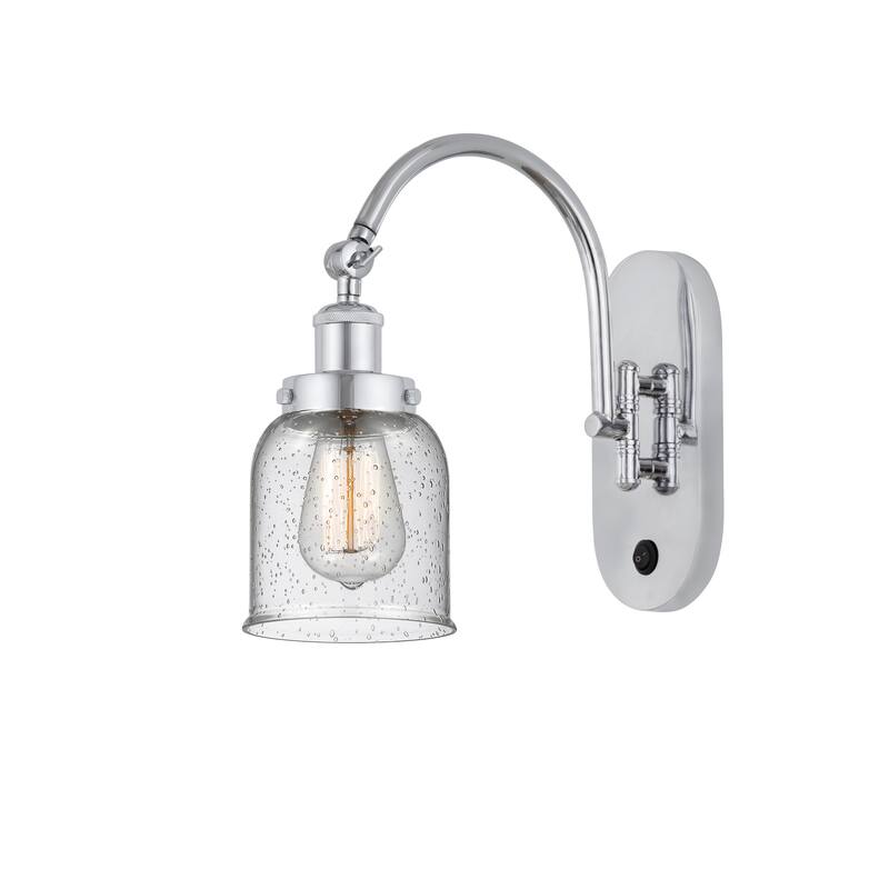 Innovations Lighting Franklin Restoration Bell - 1 Light 5" Sconce - Arm Swivels Side To Side - Polished Chrome/Seedy