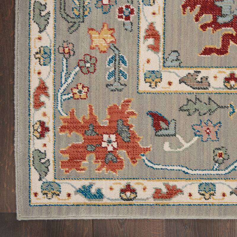 Nourison Parisa Traditional Bordered Floral Area Rug