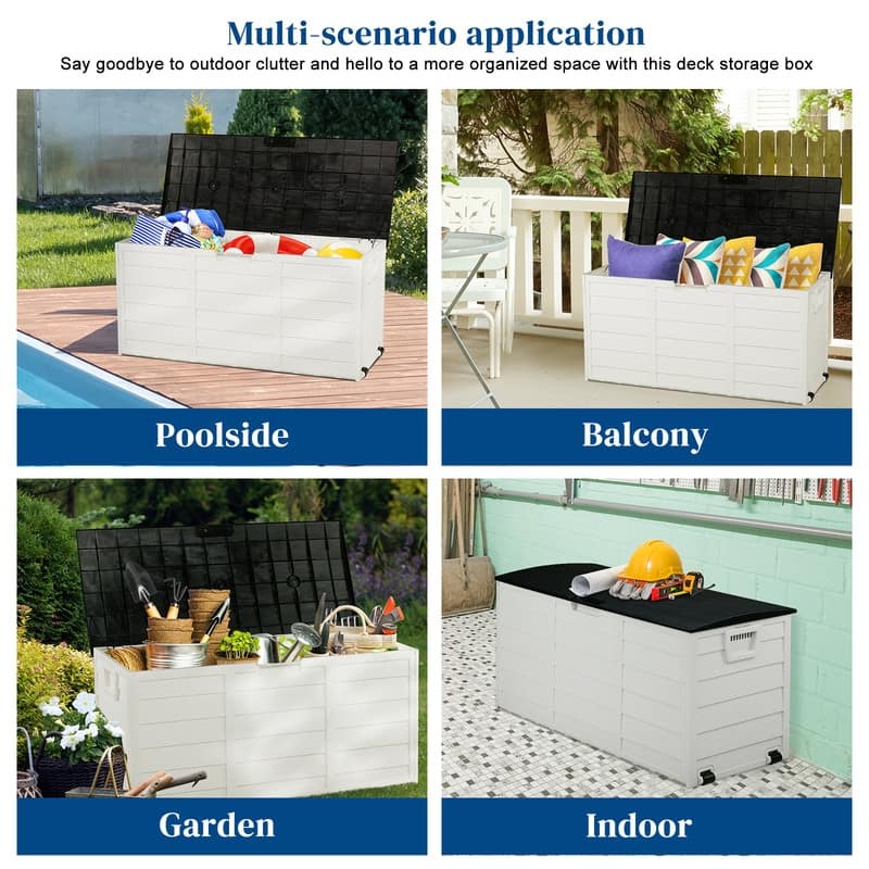 75gal Outdoor Garden Plastic Storage Deck Box