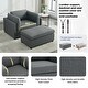 preview thumbnail 8 of 40, Roomfitters 50" Oversized Armchair with Ottoman, Modern Accent Chair, Lumbar Support, Reading Sofa for Bedroom
