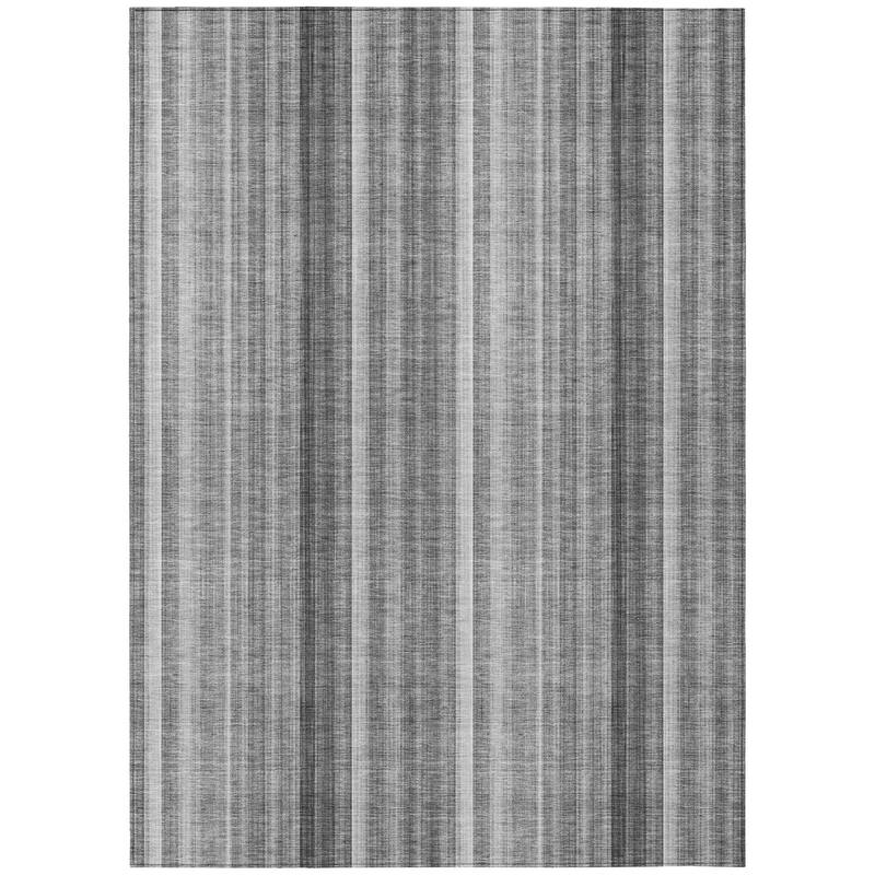 Machine Washable Indoor/ Outdoor Striped Chantille Rug