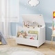 preview thumbnail 2 of 7, Gymax Kids Toy Box Wooden Storage Chest Bench w/ Bookshelf Wheels