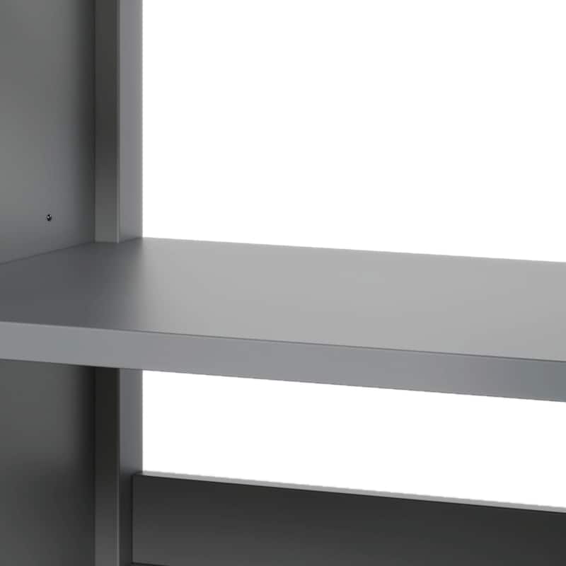 30" Bathroom Vanity with Ceramic Sink, Equipped with Adjustable Shelf and Tip-Out Tray