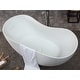 preview thumbnail 3 of 6, ALFI brand AB9949 66" White Solid Surface Smooth Resin Soaking Bathtub