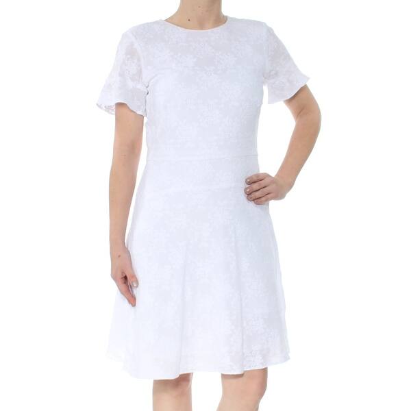 Shop Michael Kors White Short Sleeve Knee Length Sheath Dress Size Xs Overstock 30167452