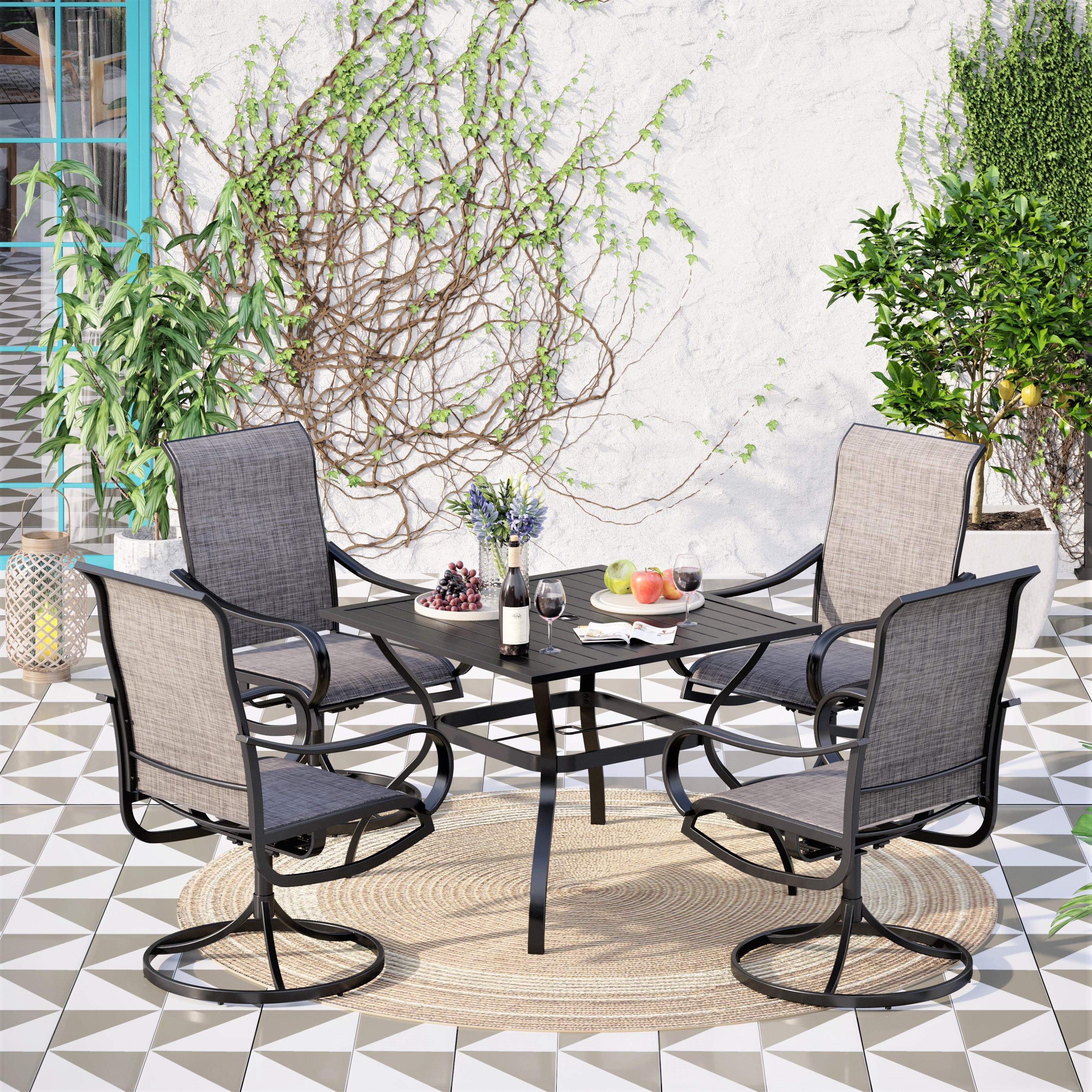 Five piece sales patio dining set