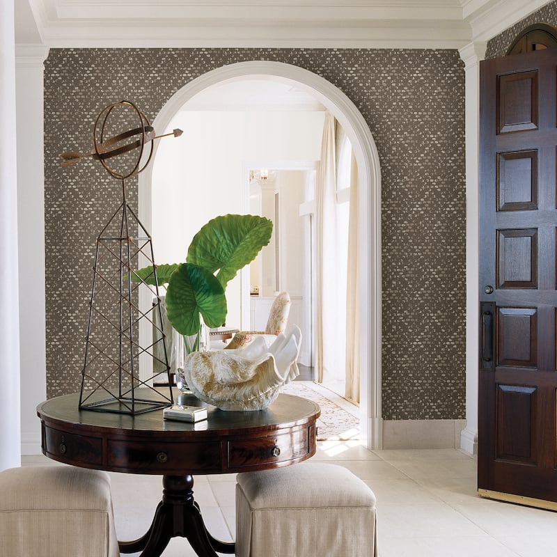 A-Street Prints Blissful Brown Harlequin Wallpaper