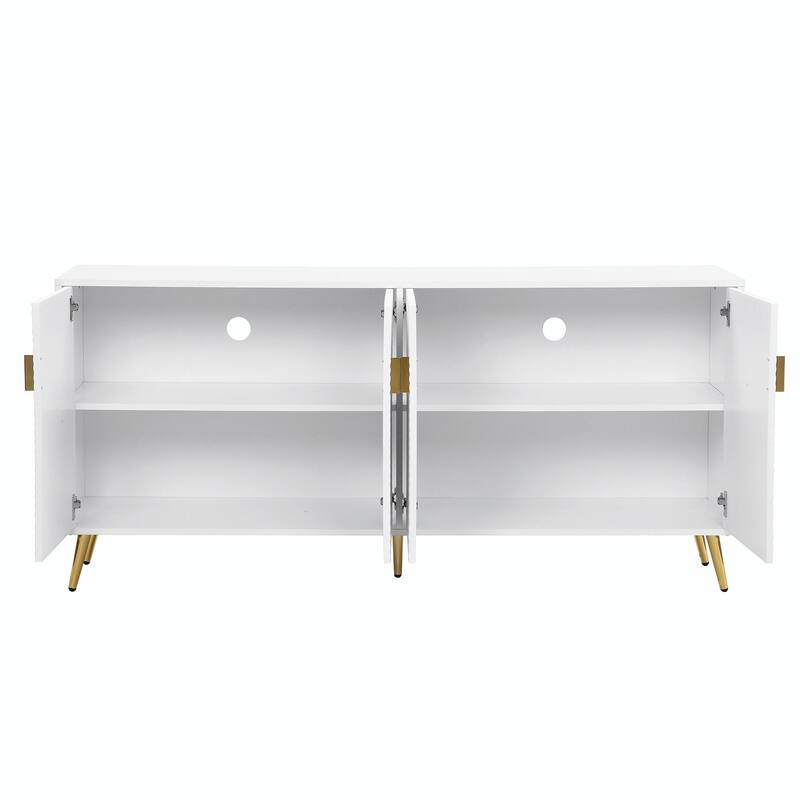 Modern TV Stand for 60+ Inch TV, Entertainment Center with Storage