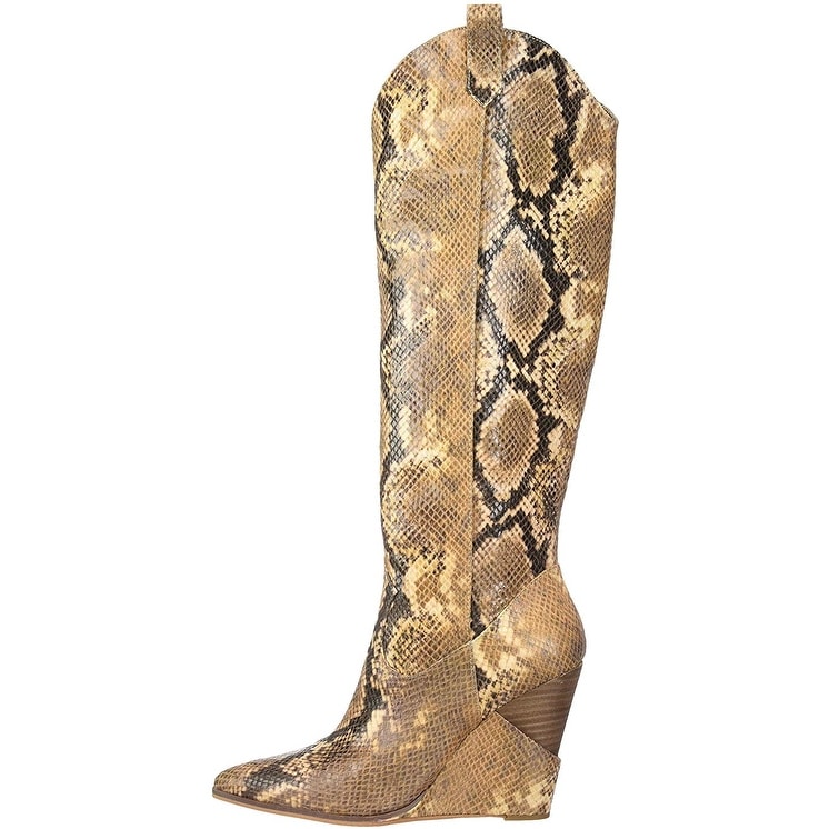 havrie wedge snake boots