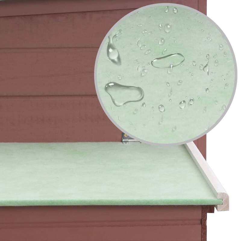 vidaXL Chicken Coop and Run Hen House with Nesting Box and Ramp Solid Wood - 79.5" x 29.5" x 38.6"