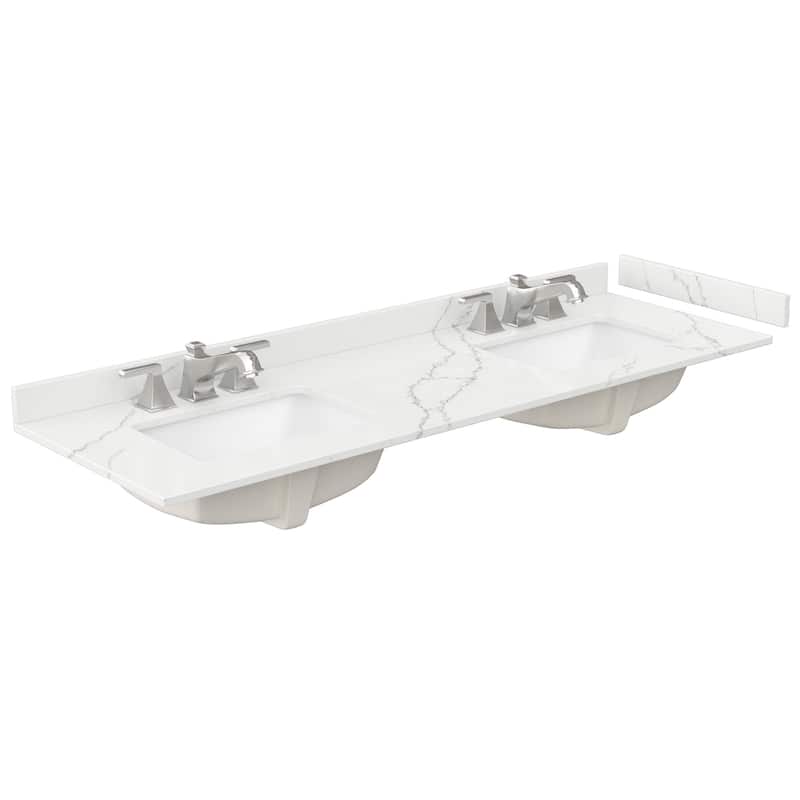 Icon 66-inch Double Vanity, Quartz Top