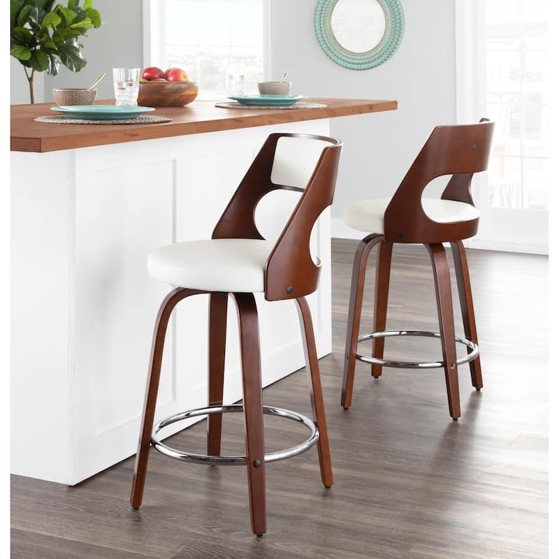 Carson Carrington Alingsas Mid-century Modern Counter Stool (Set of 2)