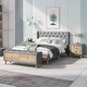 preview thumbnail 1 of 56, 4 Pcs Bedroom Sets Platform Bed with 2 Nightstands and Storage Grey(Full bed+Two Nightstands+Bench) - Full