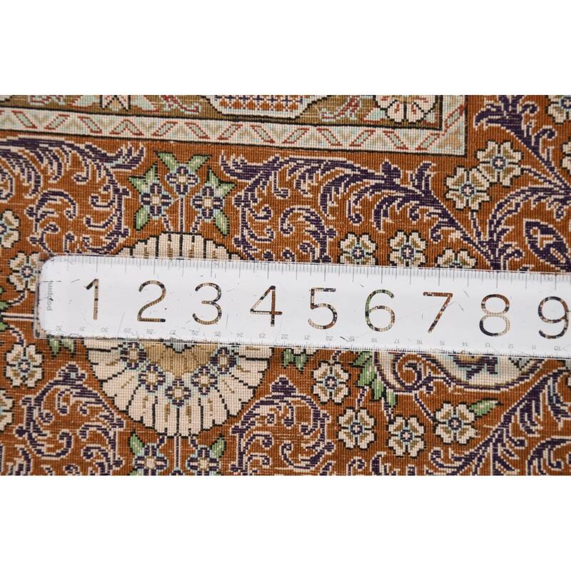 Florl Handmade Qum Persian Area Rug - 6'5"x 9'7"