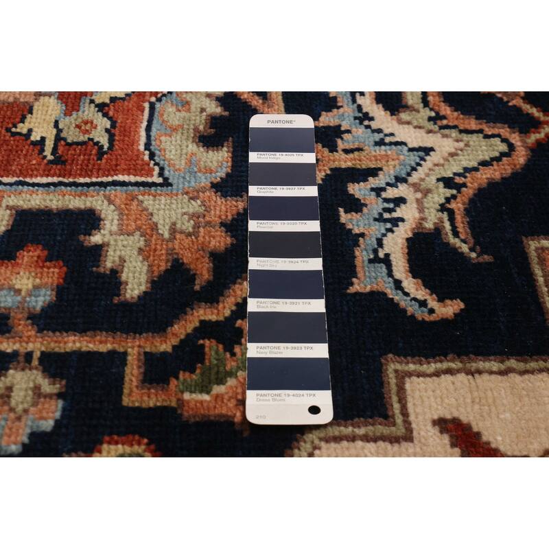 ECARPETGALLERY Hand-knotted Jules Sultane Dark Navy Wool Rug - 8'9 x 11'8