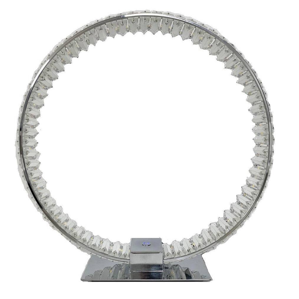 Grace Crystal Circular Table Lamp - Touch Sensitive & Dimmable - l