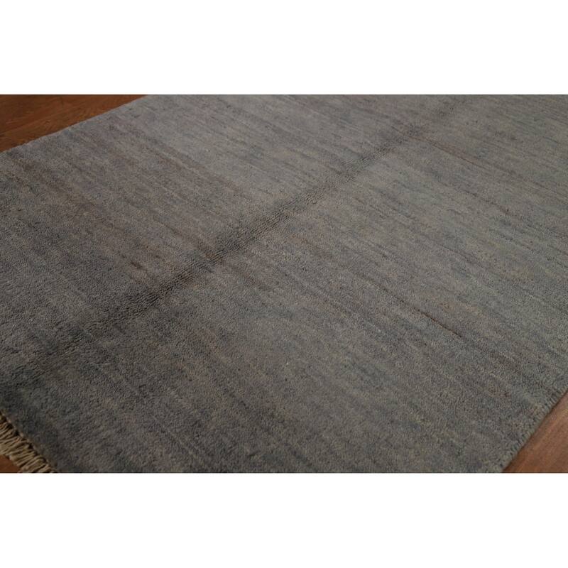 Modern Gabbeh Oriental Rug Hand-Knotted Bedroom Wool Carpet - 2'8"x 4'1"
