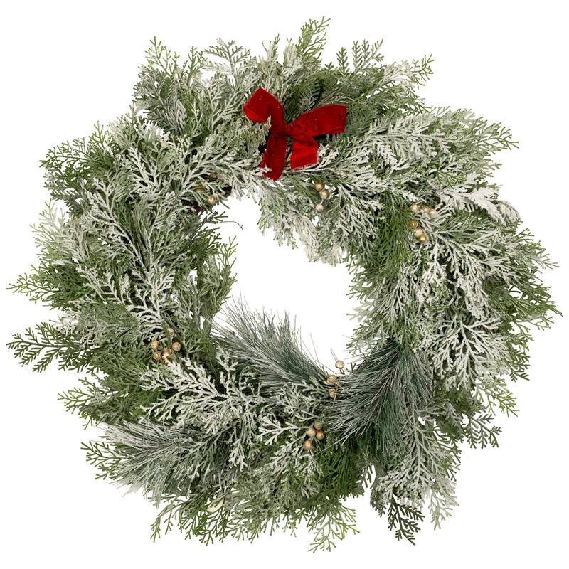 Real Touch™ Cedar and White Pine Artificial Christmas Wreath - 30" - Unlit