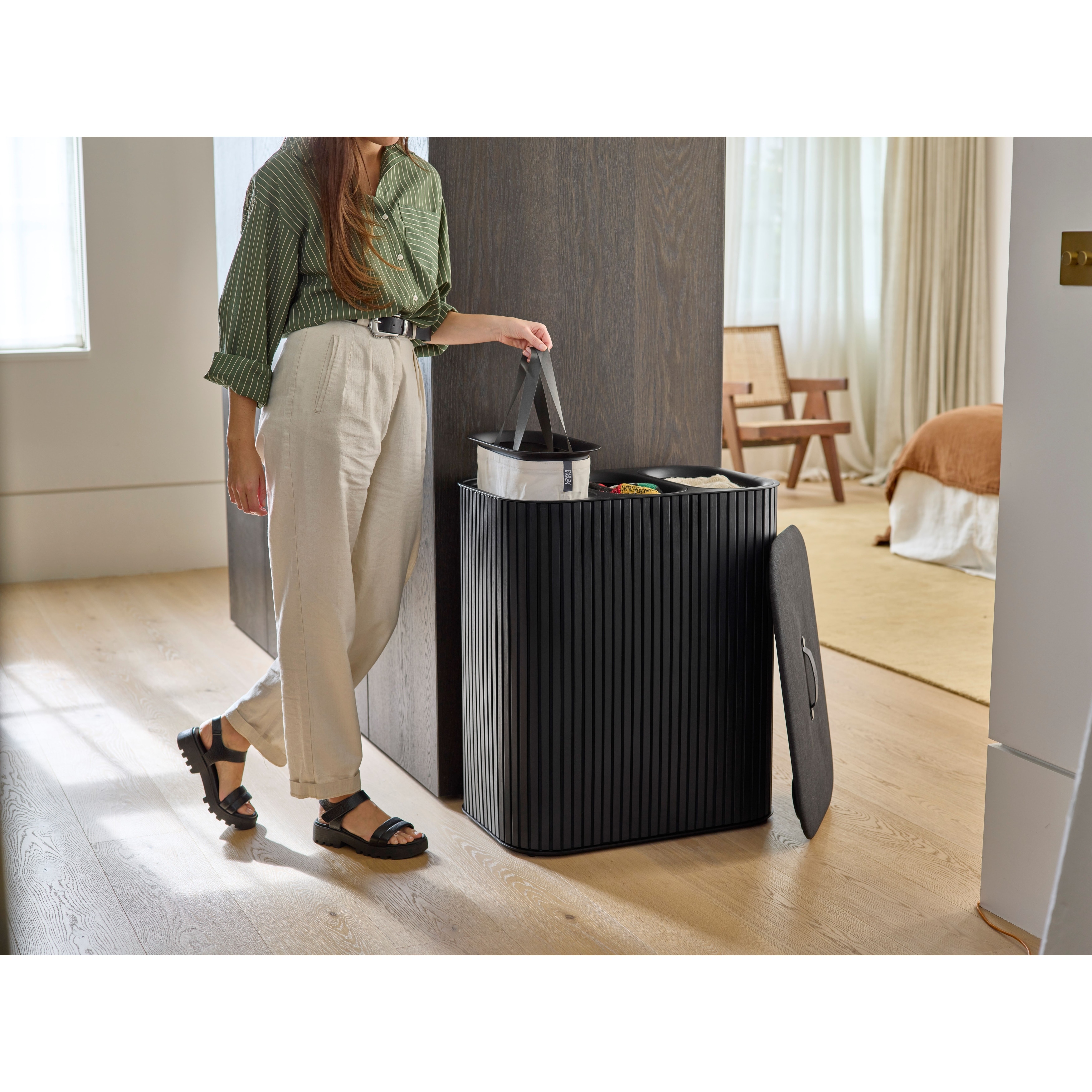 Joseph Joseph Tota Trio Luxe 90-liter Bamboo Laundry Separation Basket