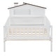 preview thumbnail 7 of 16, Twin Size Wood Platform Bed with House-shaped Headboard