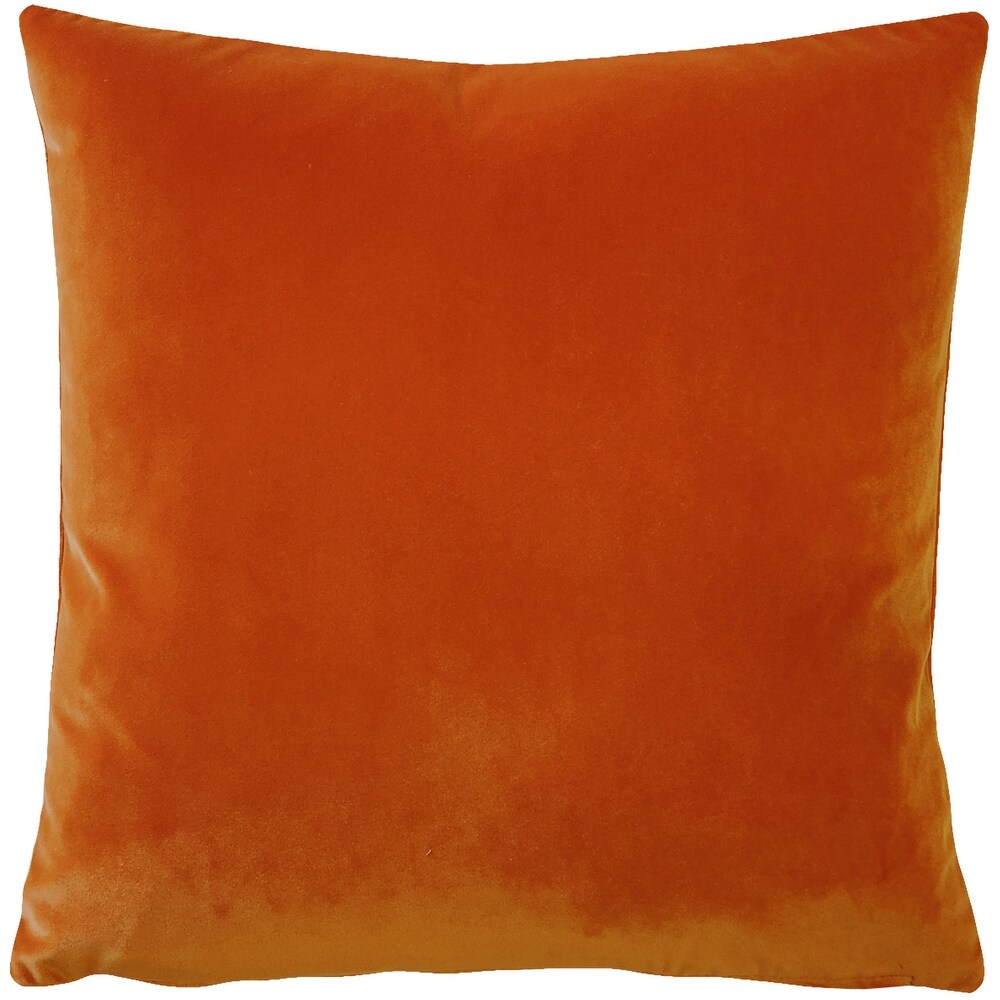 Orange velvet throw pillows store
