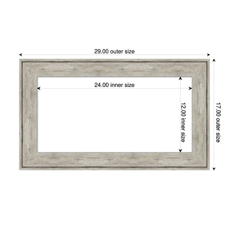 Amanti Art Crackled Metallic Framed Dry Erase Magnetic Board - 29 x 17 in