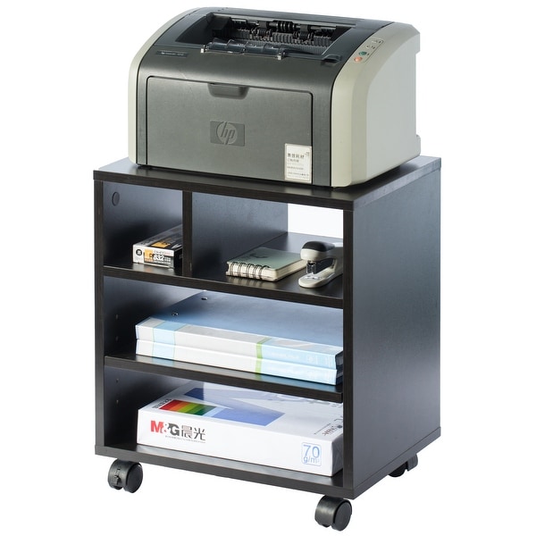Wooden Office Storage Printer Stand with Wheels On Sale Bed