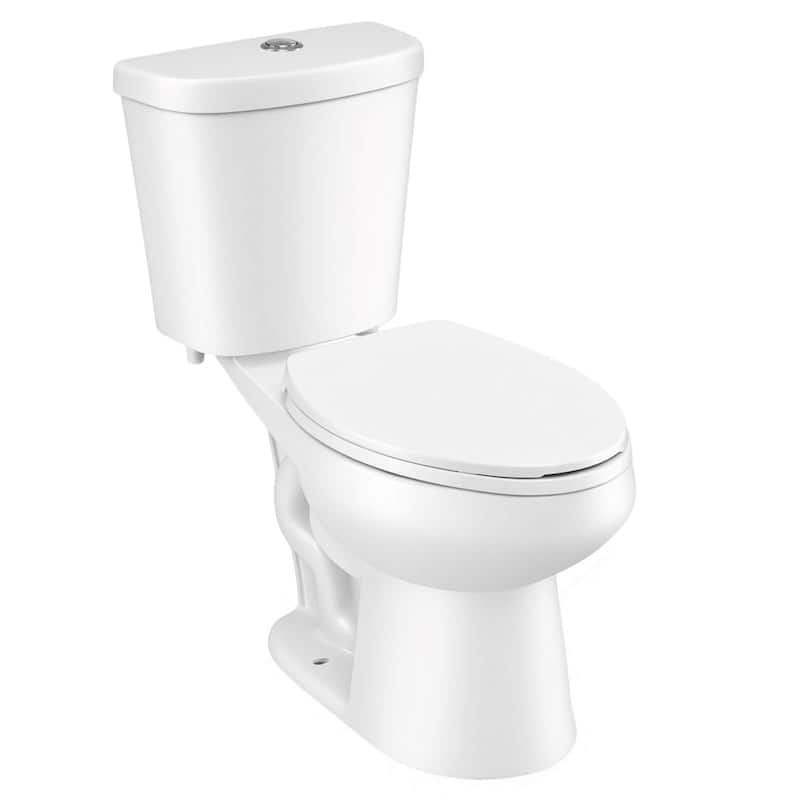 Costway Two-Piece Elongated Toilet with 17.5" ADA Comfort Chair Height - See Details - White - See Details