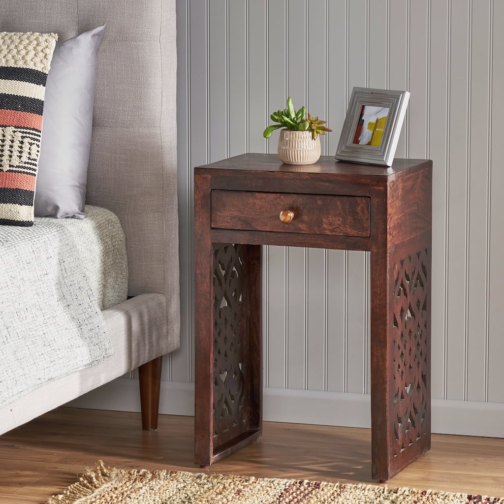 Exquisite Handcrafted End Table with Storage and Traditional Appeal