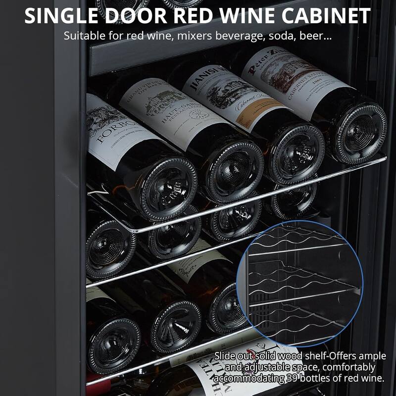 39 Bottle Wine Cooler, Digital Temperature Control,