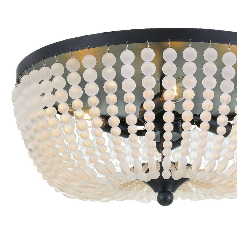 Rylee 4 Light Matte Black Ceiling Lamp - 18.5'' W x 7.5'' H