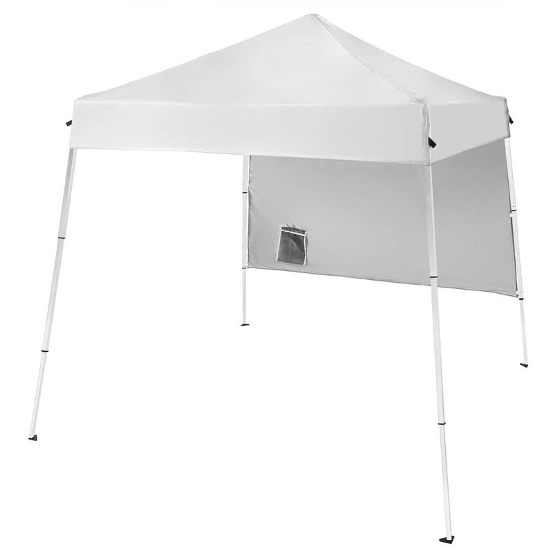 White Portable Pop-Up Waterproof Gazebo Canopy Tent with UV Protection and Carry Bag Included - 94.5” x 94.5” x 86.6” L x W x H