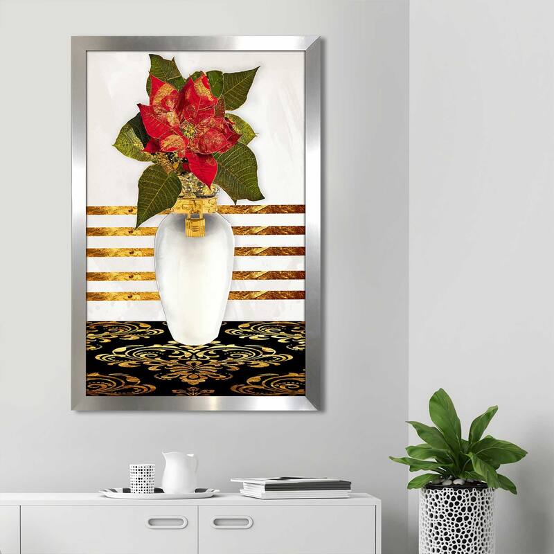 "Poinsetta in Gold" by Jodi Print on Acrylic